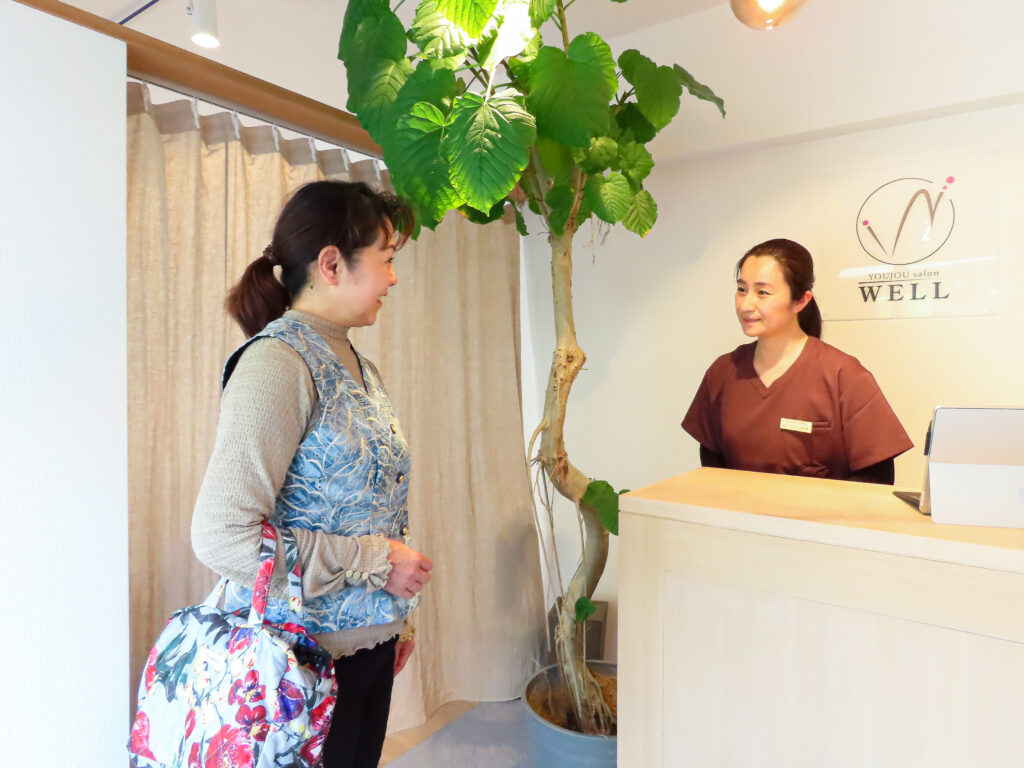 鍼灸YOUJOUsalonWELL鴨池店【ダイエット専門】の受付スペースです